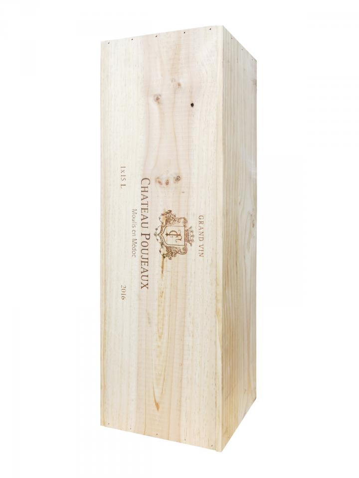 Château Poujeaux 2016 Caisse bois d'origine d'un nabuchodonosor (1x1500cl)
