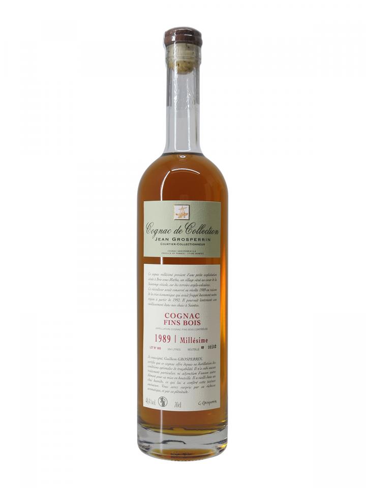 Cognac "Fins Bois" Cognac Grosperrin 1989 Coffret d'une bouteille (70cl)