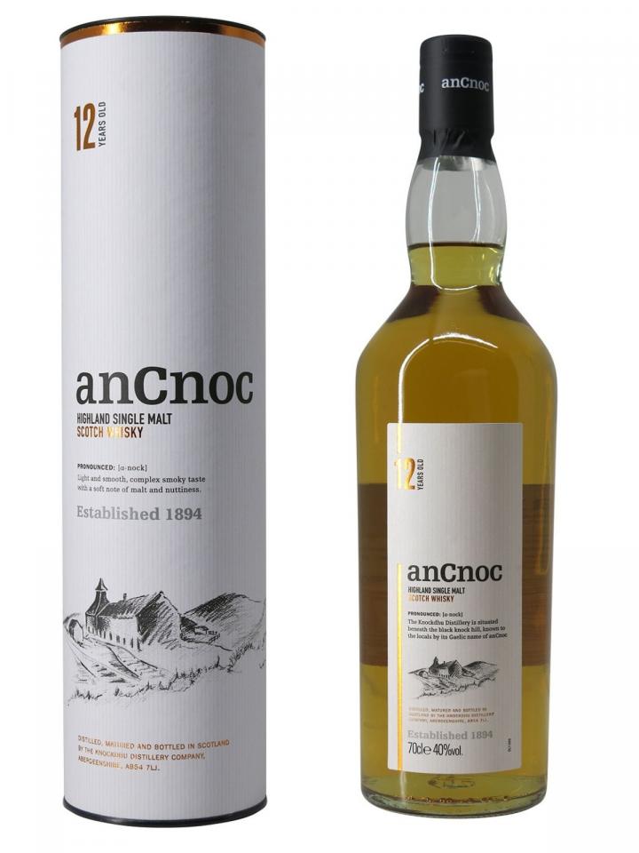 Whisky "12 ans" An Cnoc  Coffret d'une bouteille (70cl)