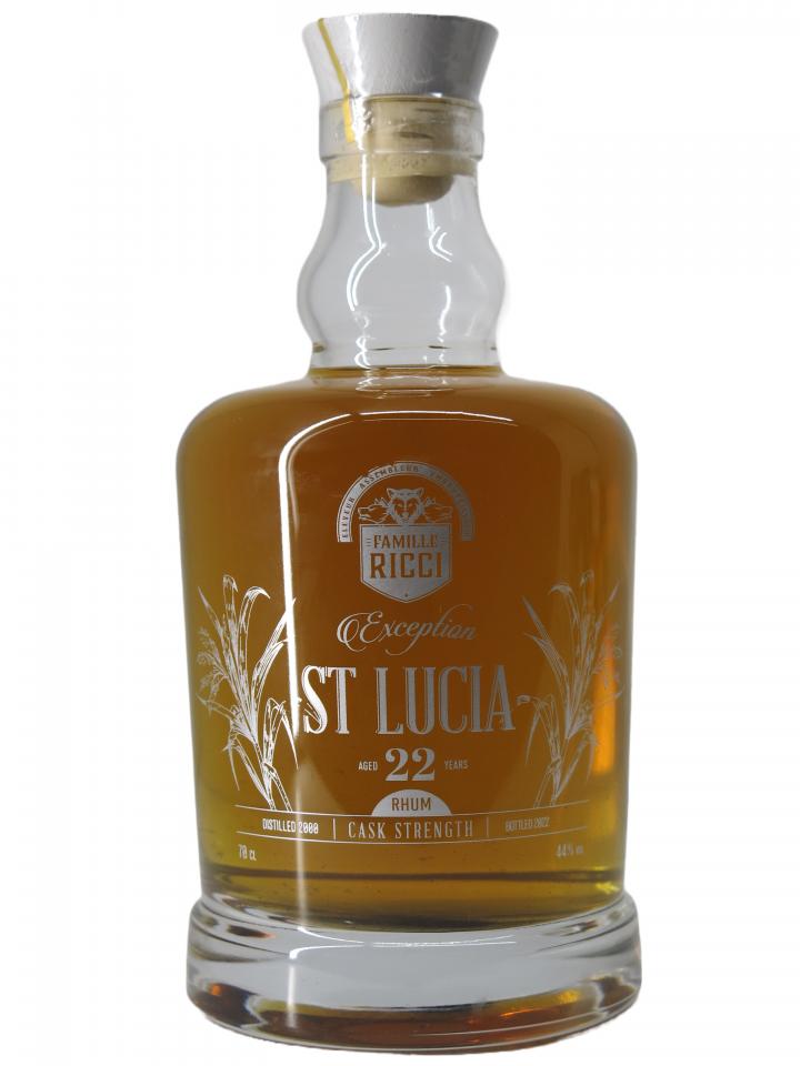 Rhum "Sainte-Lucie 44.69°" 22 Ans Famille Ricci 2000 Bouteille (70cl)
