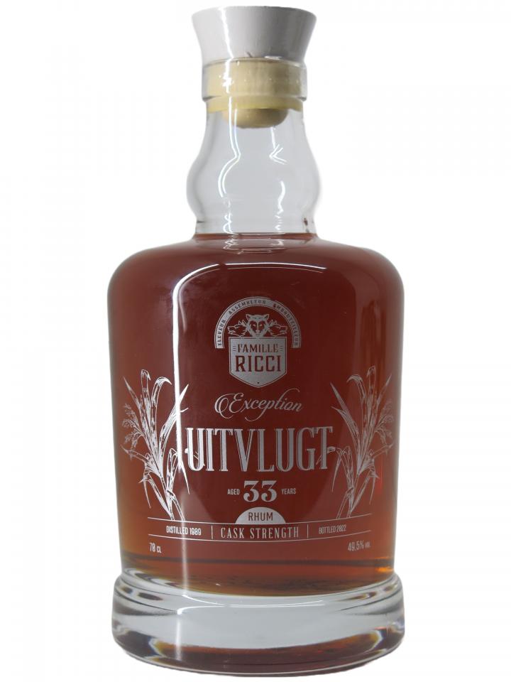 Rhum "Uitvlugt 49.5" 33 Ans Famille Ricci 1989 Bouteille (70cl)