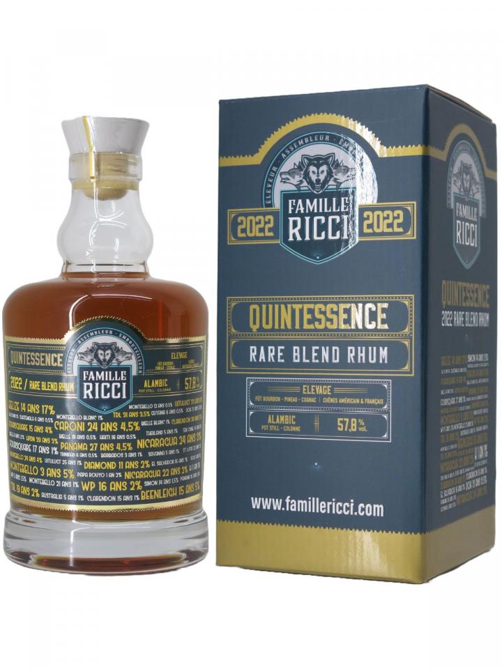 Rhum "Quintessence" Famille Ricci 2022 Bouteille (70cl)